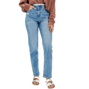 American Eagle High Rise Ankle Mom Jean Distressed Size 0